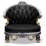 Кресло из черного атласа